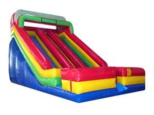 Colorful Inflatable Double Lane Slide