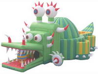 Inflatable Aqua Crocodile Model Bouncer Obstacle