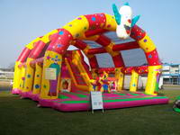 Inflatable Clown Funny Fun City with Cover Playground