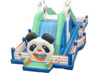 High Durable Inflatable Panda Slide With Fun City Combo