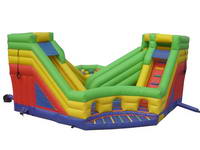 Best Time Inflatable 2-Lanes Slide Obstacle Course
