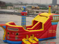 Inflatable Pirate Boat Bouncer Combo