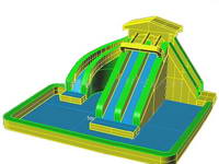 New Design Giant Inflatable Water Slide With Pool