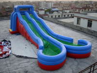 Custom Made Double Lanes Inflatable Water Slide for Rental