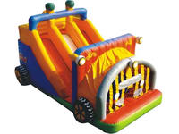 Outdoor Inflatable Truck Shape Bouncy Castle And Slide Games