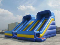 Double Lane Inflatable Super Slide For Rental Business