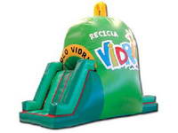 Large Inflatable Green Recycle Bin For Rental