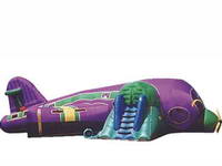Inflatable Jet Plane Tunnel And Slide Combo Game
