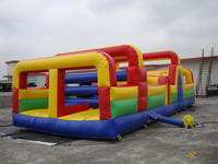 Red and Blue Color Painting Inflatable Obstacle Course for Sale