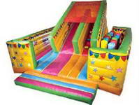 Colorful Inflatable Bouncer Obstacle House Fun City