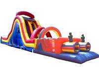 Inflatable Red and Blue Painting Obstacle Course for Sale
