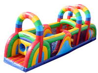 Inflatable Colorful Rainbow Arch Obstacle Course Race