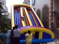 Tria Colors Inflatable Dry Slide For Kids