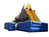 Commercial Use Inflatable Spaceship Moonwalk And Slide Combo