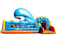 Inflatable Cute Dolphin Jumping Castle For Kids