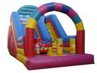 Colorful Inflatable Slide With Obstacles For Event Game Hire