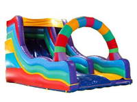 Giant Inflatable Slide In Colorful Wave Shape