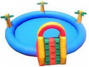 Commercial Grade Inflatable Pool With Slide for Backyard