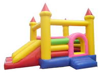 Pretty 3 In 1 Colorful Inflatable Bounce House Slide Combo