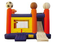 4 In 1 Inflatable Football Sport Bouncy Castle Slide Combo