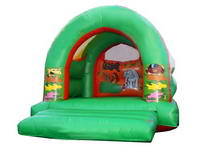 Green Color Inflatable Mini Tropical Jungle Bouncy Castle