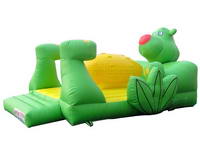 Inflatable Green and Yellow Tiger Bouncer with Slide