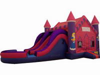 Princess Palace 2 Lane Inflatable Bounce House Slide Combo