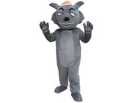 Grey Wolf Cartoon Character Mascot Costume