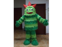 Good Quality Green Long Fur Mascot Costume for Sale