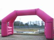 Customized Pink Stable Standard Inflatable Double Arch for Rentals