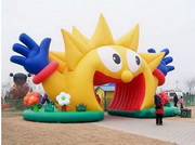 Smile Face Sun Cartoon Characters Inflatable Walls and Stage