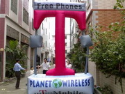 Globe Crossing Free Phones Wireless Telephone and Mobile Inflatable Advertising Model