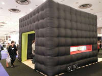 Small Black Inflatable Cube Tent for Trade Show