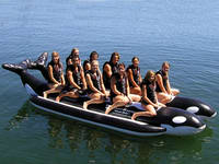 UV Resistance Dual Tubes Whale Ride 10 Passenger for Water Ski Sports