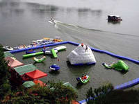Aqua Green Super Inflatable Water World Water Park