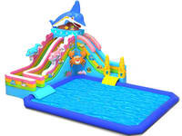 New Arrival of Giant Inflatable Water Park with Shark Slide