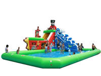2014 Hot Sales Amusing Inflatable Water Park with Pirate Ship Water Slide