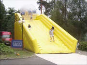 10m Long All Yellow Inflatable Zorb Ball Ramp