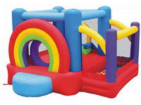 Inflatable Rainbow Jumping Castle Slide for Rentals