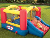 7ft Inflatable Racing Slide and Slam Bounce House