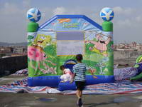 Inflatable 3 in 1 Spongebob Combo Bounce House