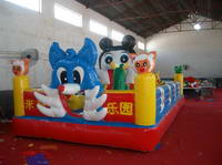 6mL Inflatable Mini Blue Cat Fun Land
