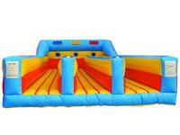 Three Lane Inflatable Bungee Run with Harnesses and Bungee Cords