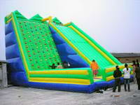 High Quality 2 In 1 Giant Inflatable Rock Climbing Wall and Slide Combo for Sale