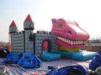 Attractive Inflatable Snappy Dragon Castle for Amusement Park