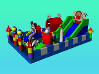 New Design Disney Inflatable Fun City for Kids Amusement