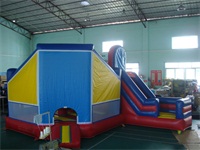 Colorful 5 In 1 Module Castle Inflatable Combo Moonwalk