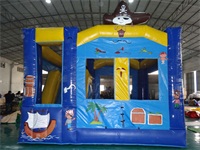 4 In 1 Pirate Inflatable Jumping Caslte Combo Moonwalk
