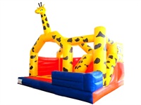 Giraffe Inflatable Combination Bounce House Slide Moonwalk