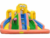 Inflatable Spongbob Splash Water Slide Combo